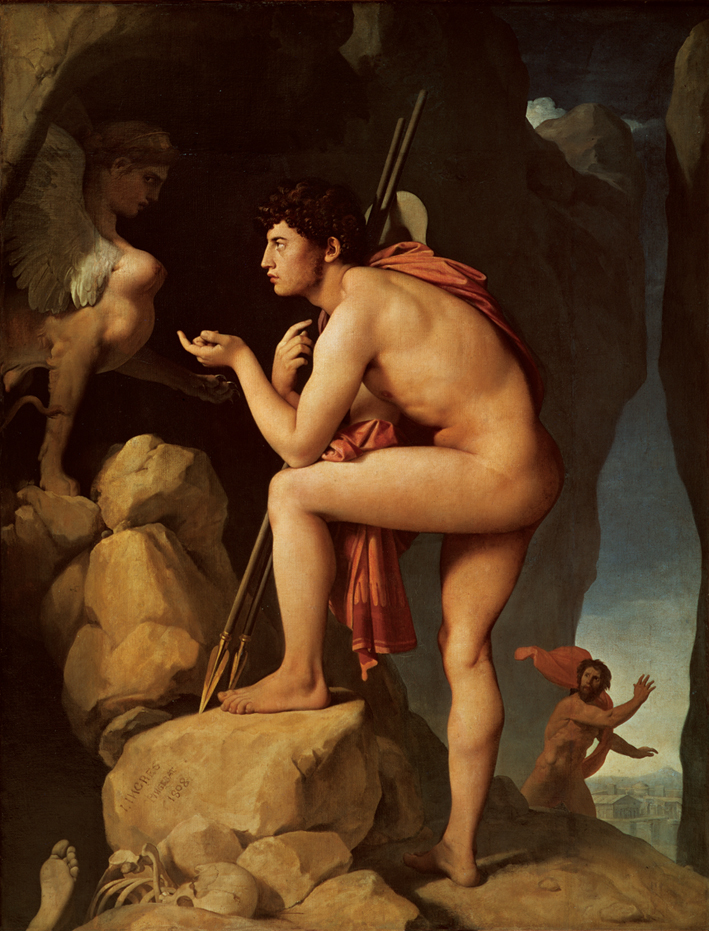  让·奥古斯特·多米尼克·安格尔 Jean Auguste Dominique Ingres ——俄狄浦斯和狮身人面像